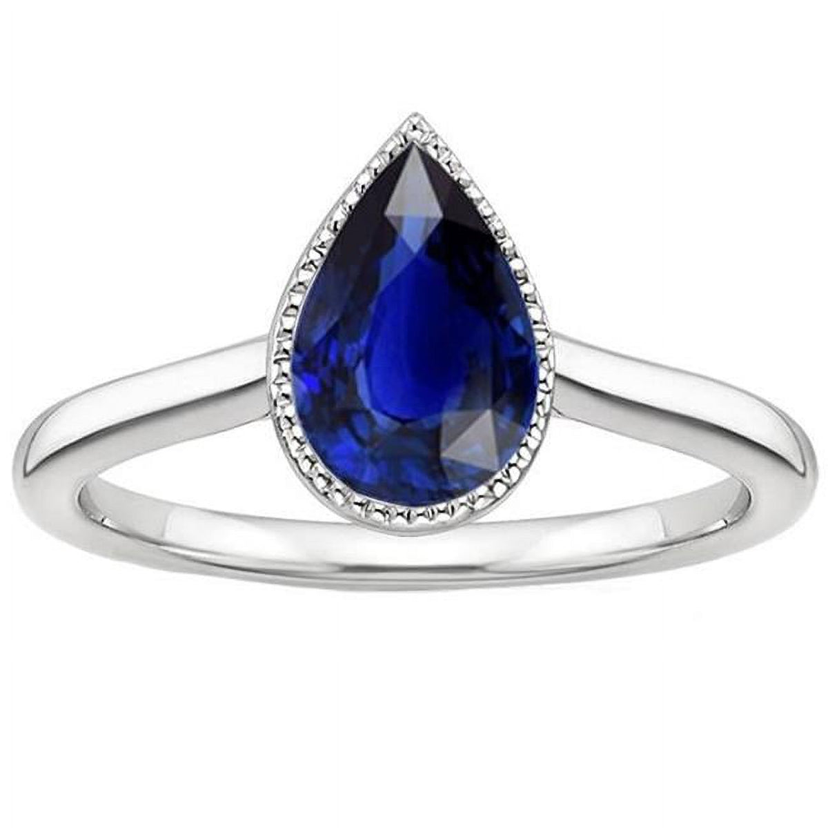 2.50 CT Pear Ceylon Sapphire Solitaire Engagement Ring M262813