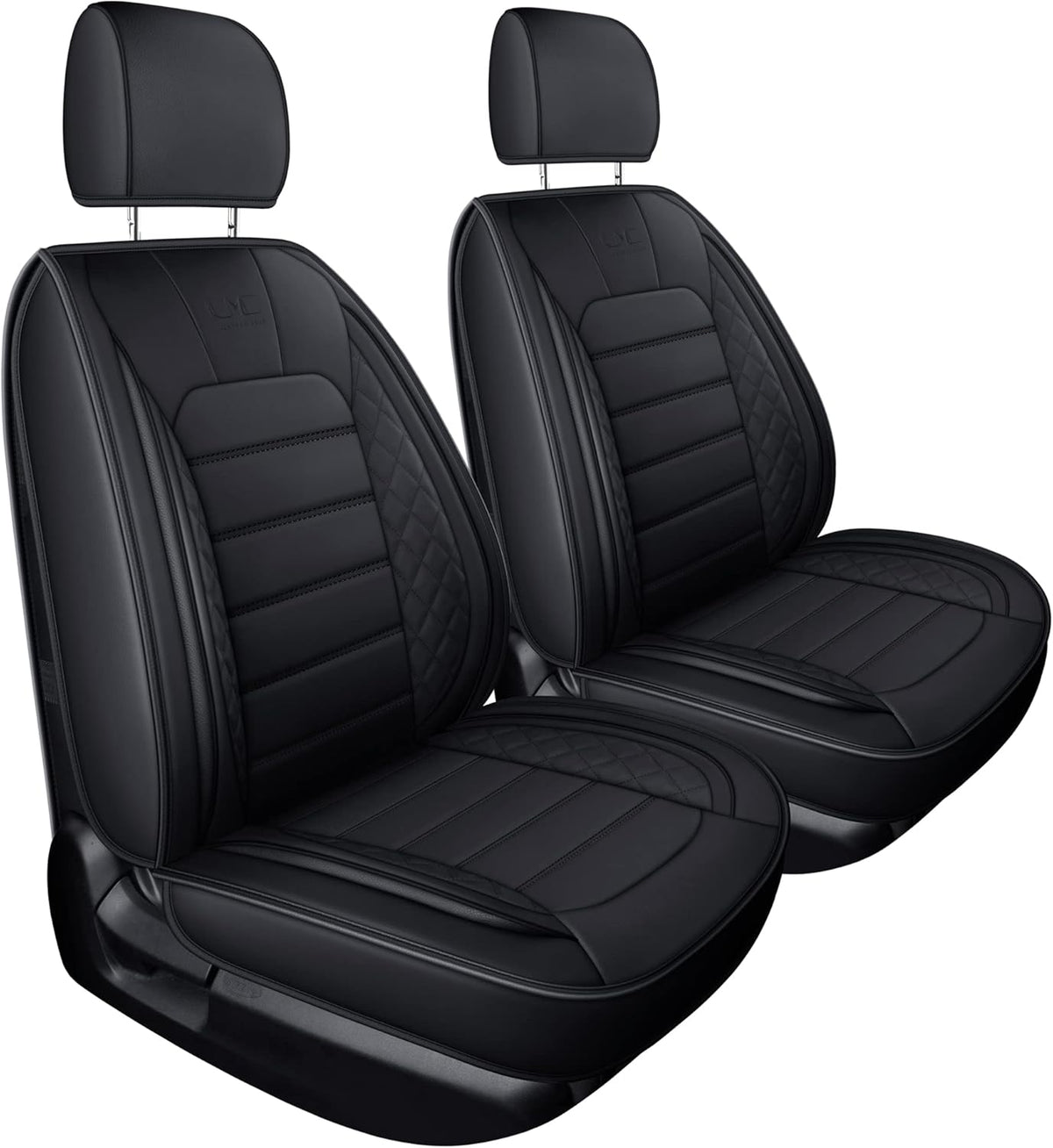 Black Waterproof Faux Leather Seat Covers O112677