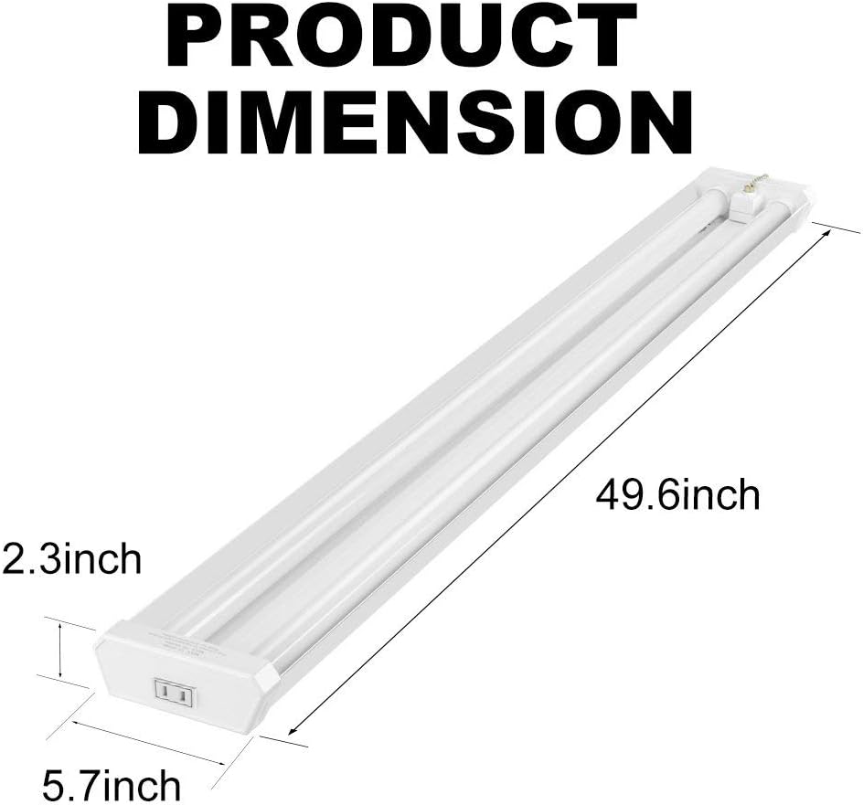 10 Pack 4ft LED Shop Light, 48 Inch Linkable Integrated Fixture, 42W, 5000K O617