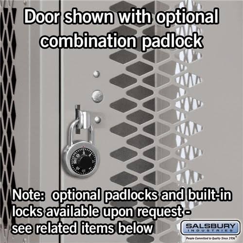 Blue Four Tier Vented Metal Locker M4673