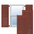 18 in. x 25 in. Real Wood Western Red Cedar Louvered Shutters Pair I162