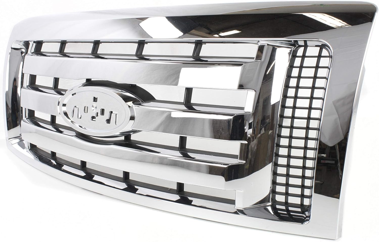 Chrome Shell Black Insert Grille Assembly for Ford F-150 I755