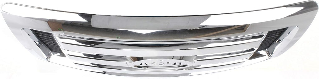 Chrome Shell Black Insert Grille Assembly for Ford F-150 I755