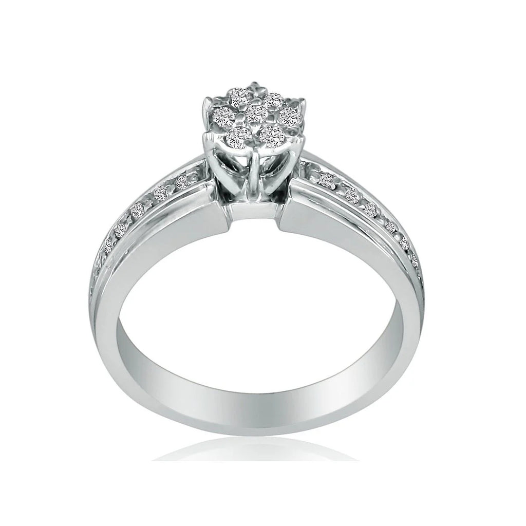 1ct Round Shaped Bridal Set in 10k White Gold B237