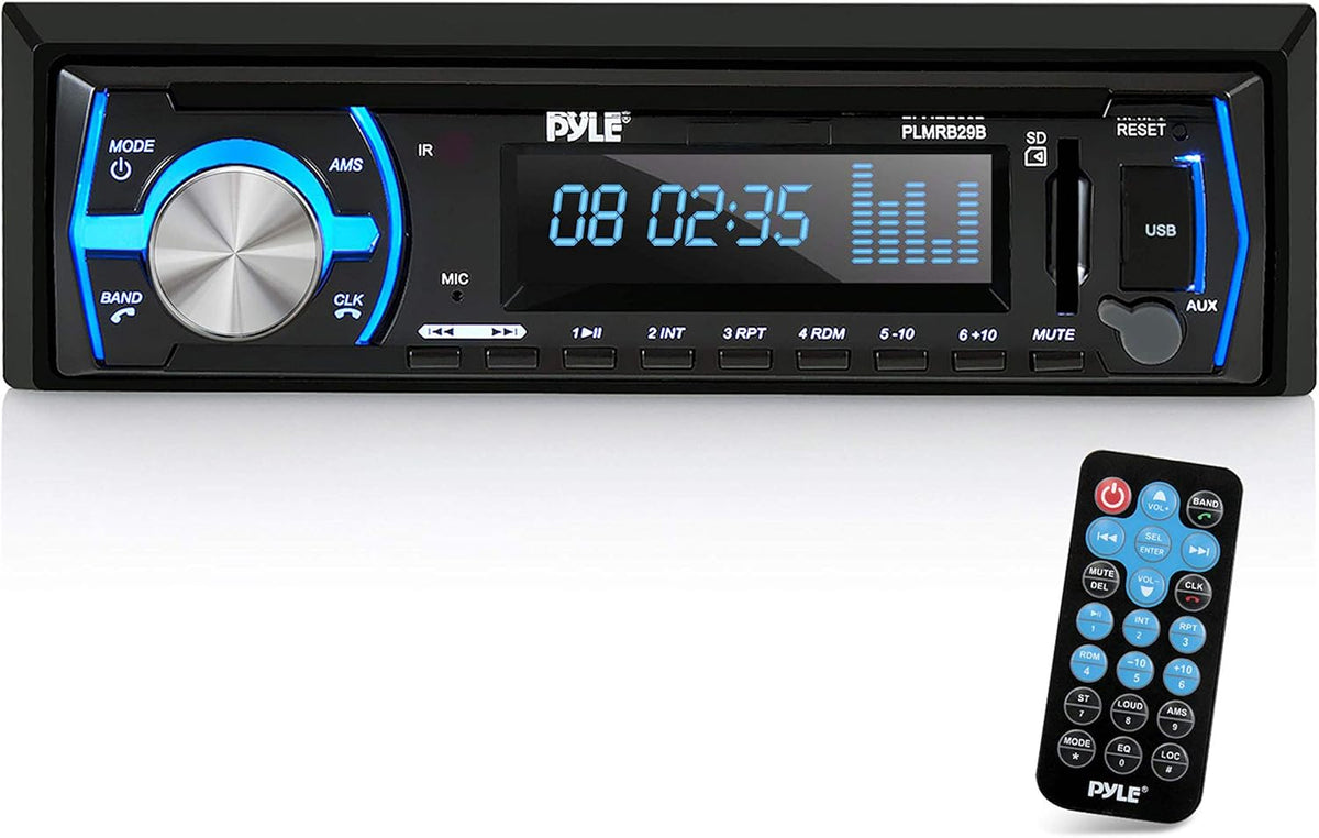 12v Single DIN Marine Bluetooth Stereo Radio Receiver, Pack of 2 W41993