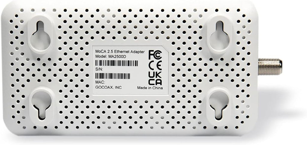 MoCA 2.5 Adapter with 2.5GbE Ethernet Port, White V587606