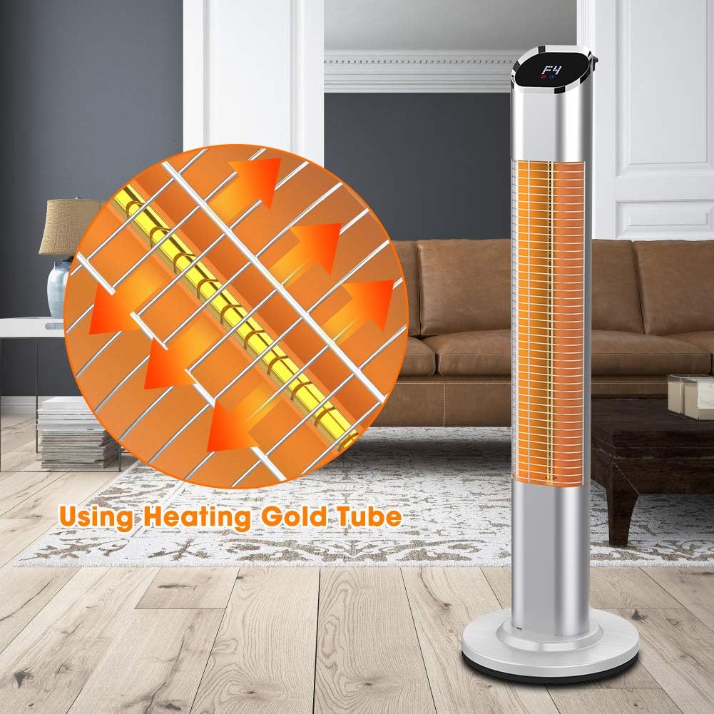 Electric Infrared Standing Patio Heater with Remote Control C265495