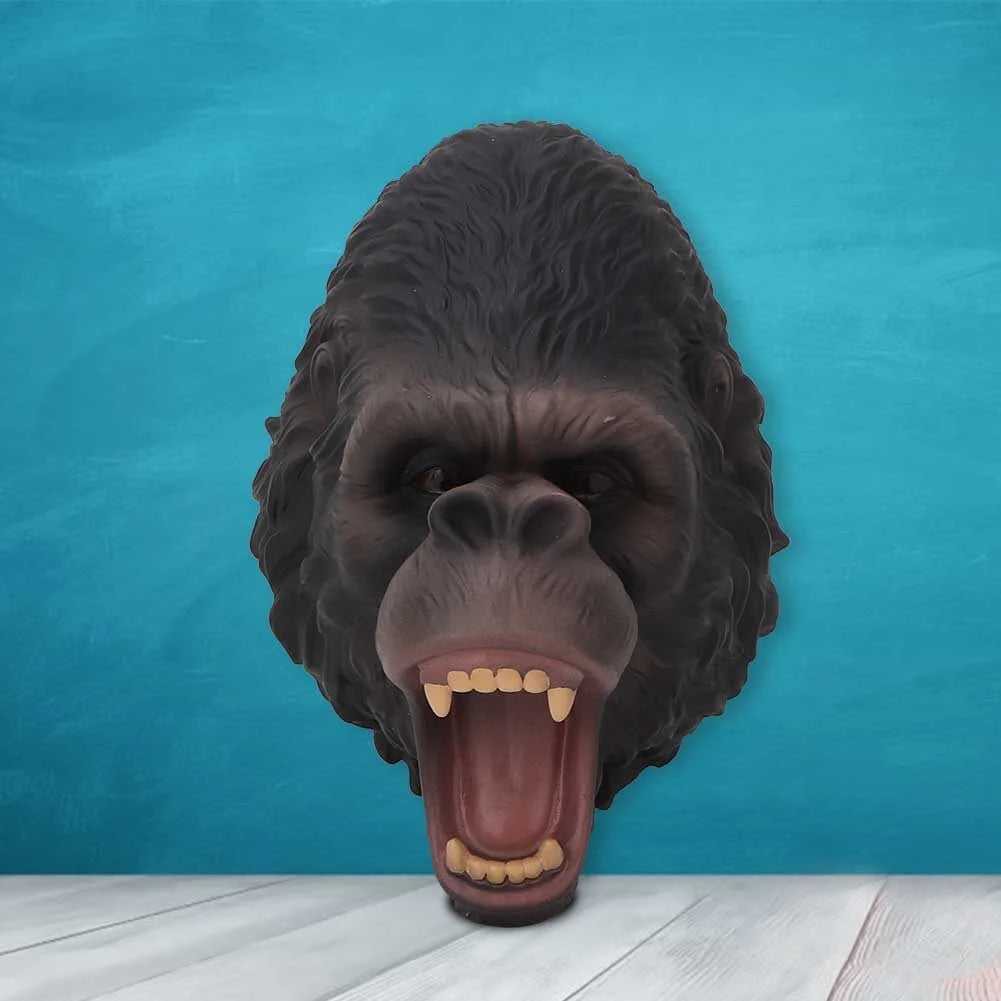 Realistic Plastic Orangutan Head Hand Toy T76344