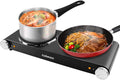Double Burner Electric Cooktop, 1800W Stainless Steel Cast Iron N47717