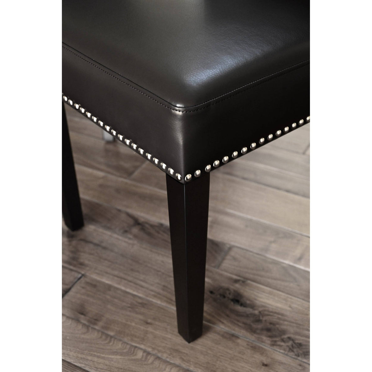 Faux Leather Dining Chair Set of 2 Grey O3948