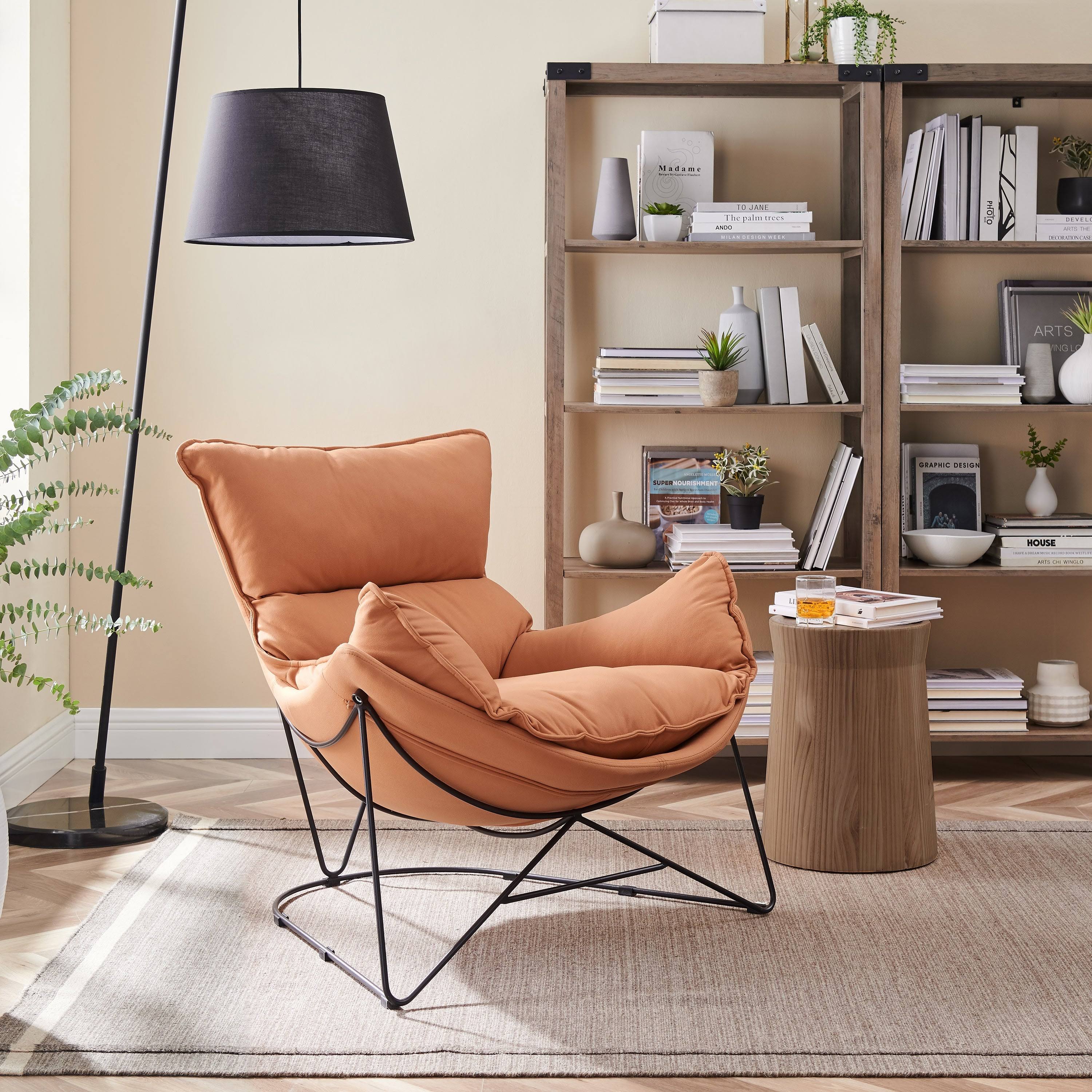 Orange Accent Chaise Chair W795408