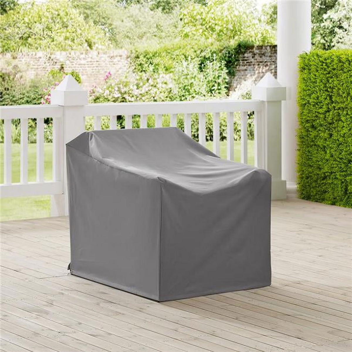 Gray Polyester Fabric Chair Cover T505710