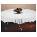 White Tissue/Poly Tablecovers, 82x22 Diameter, 25/Carton M31504