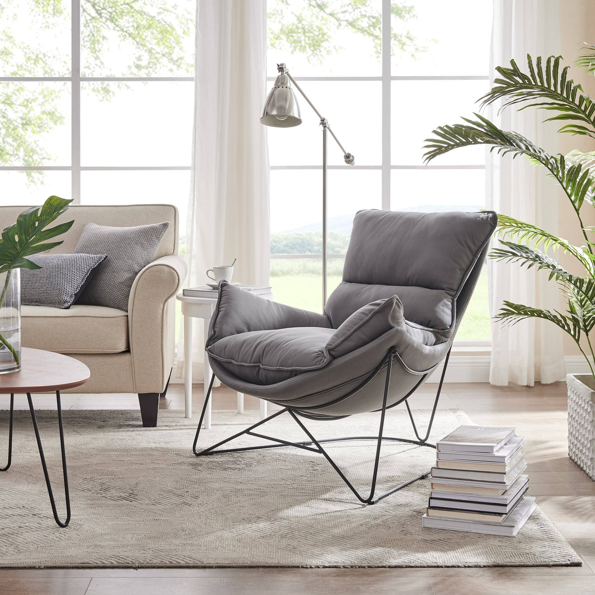 Orange Accent Chaise Chair W795408