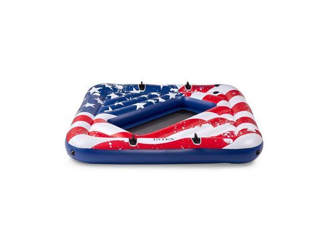 2 Person Party Island Pool Float with 72 Can Beverage Cooler N1596
