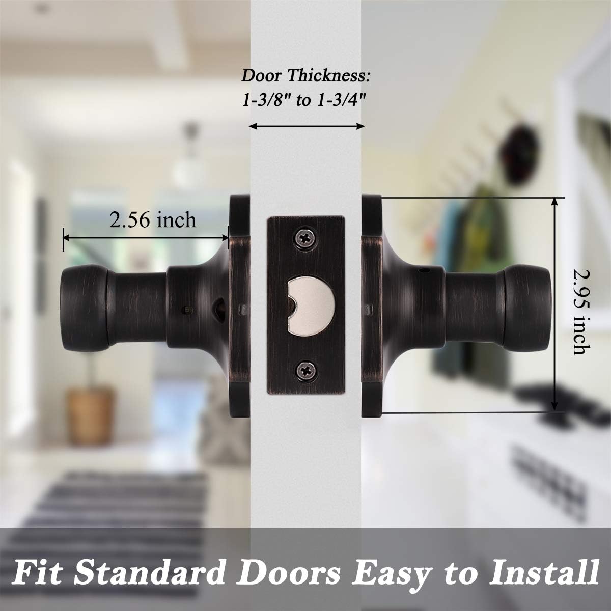 5 Pack Oil Rubbed Bronze Interior Door Lever H17320