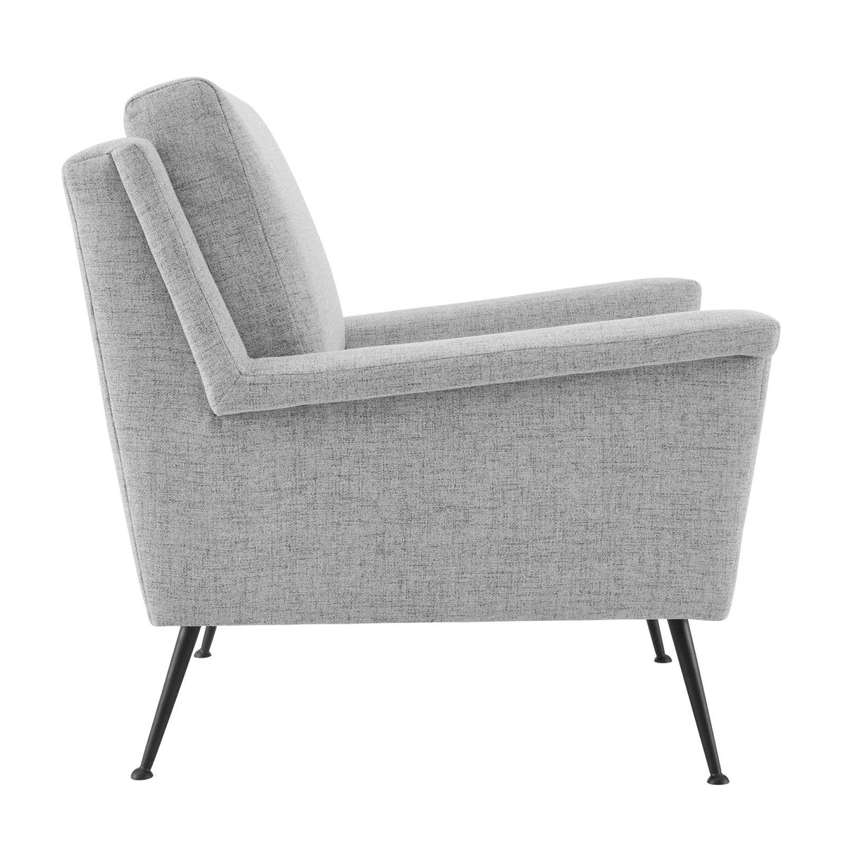 Fabric Armchair Black Gray P7698