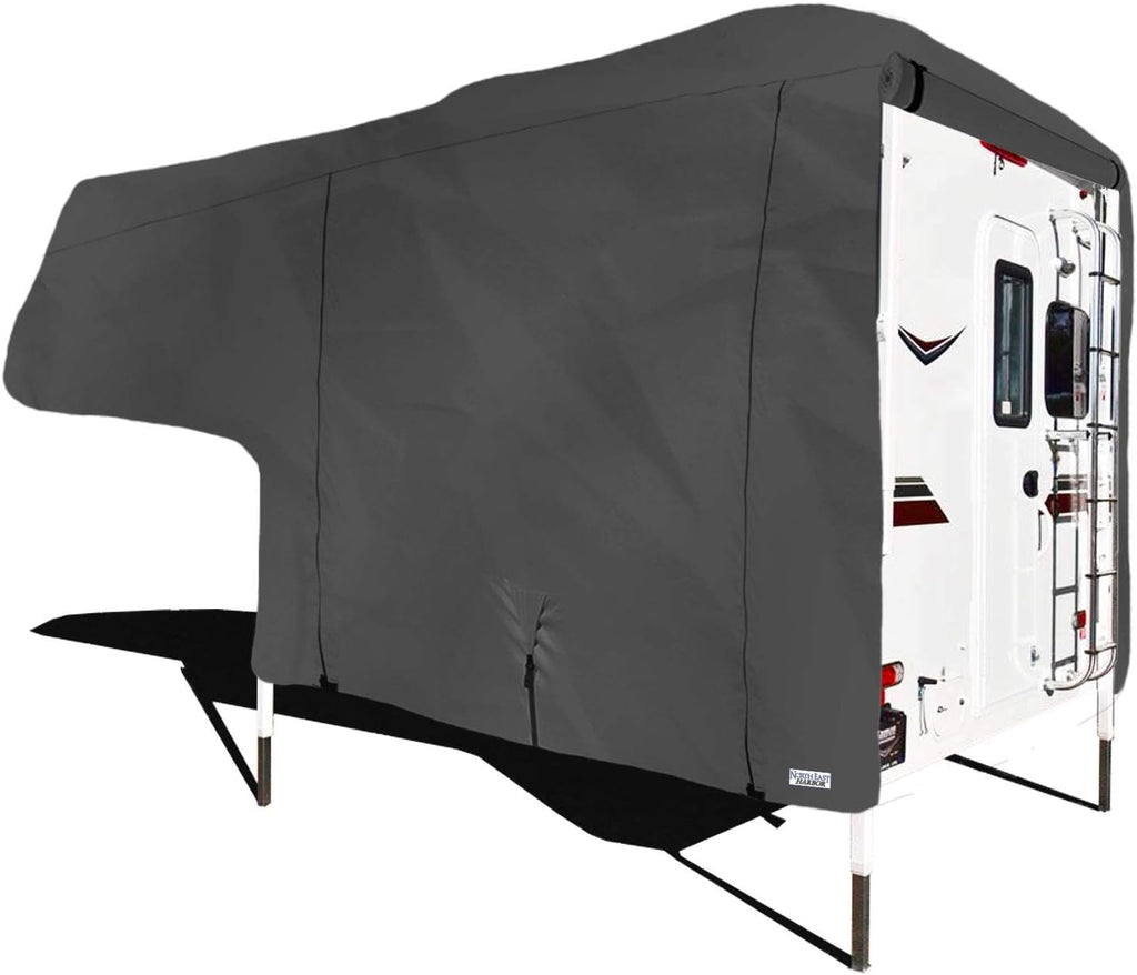Truck Bed Camper Storage Cover, 300D Polyester, Gray, 96" L x 102" W x 85" H A860565
