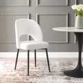 Black White Upholstered Fabric Dining Side Chair Q977344