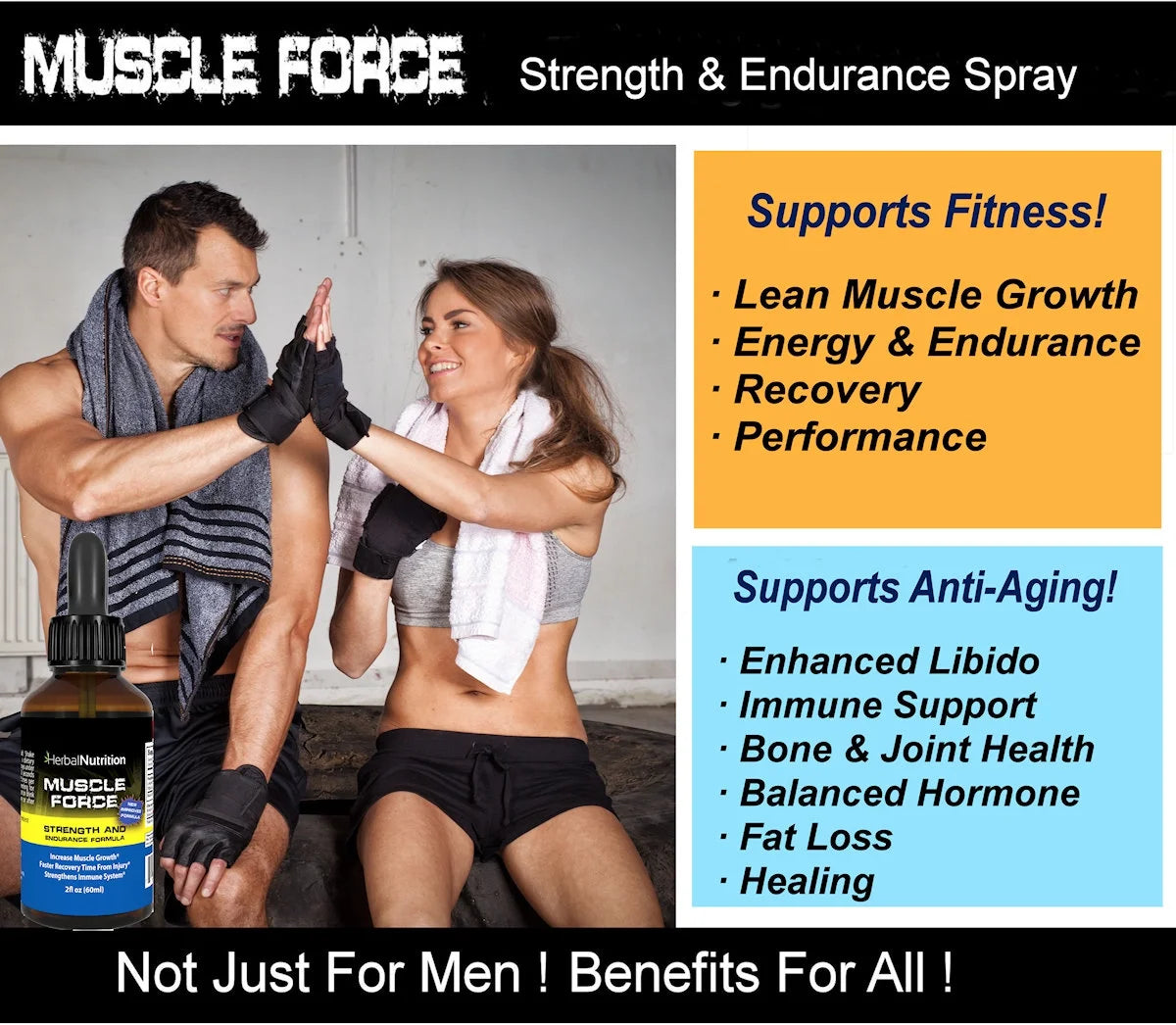 Muscle Force Max Strength & Endurance Drops 175mg D1056