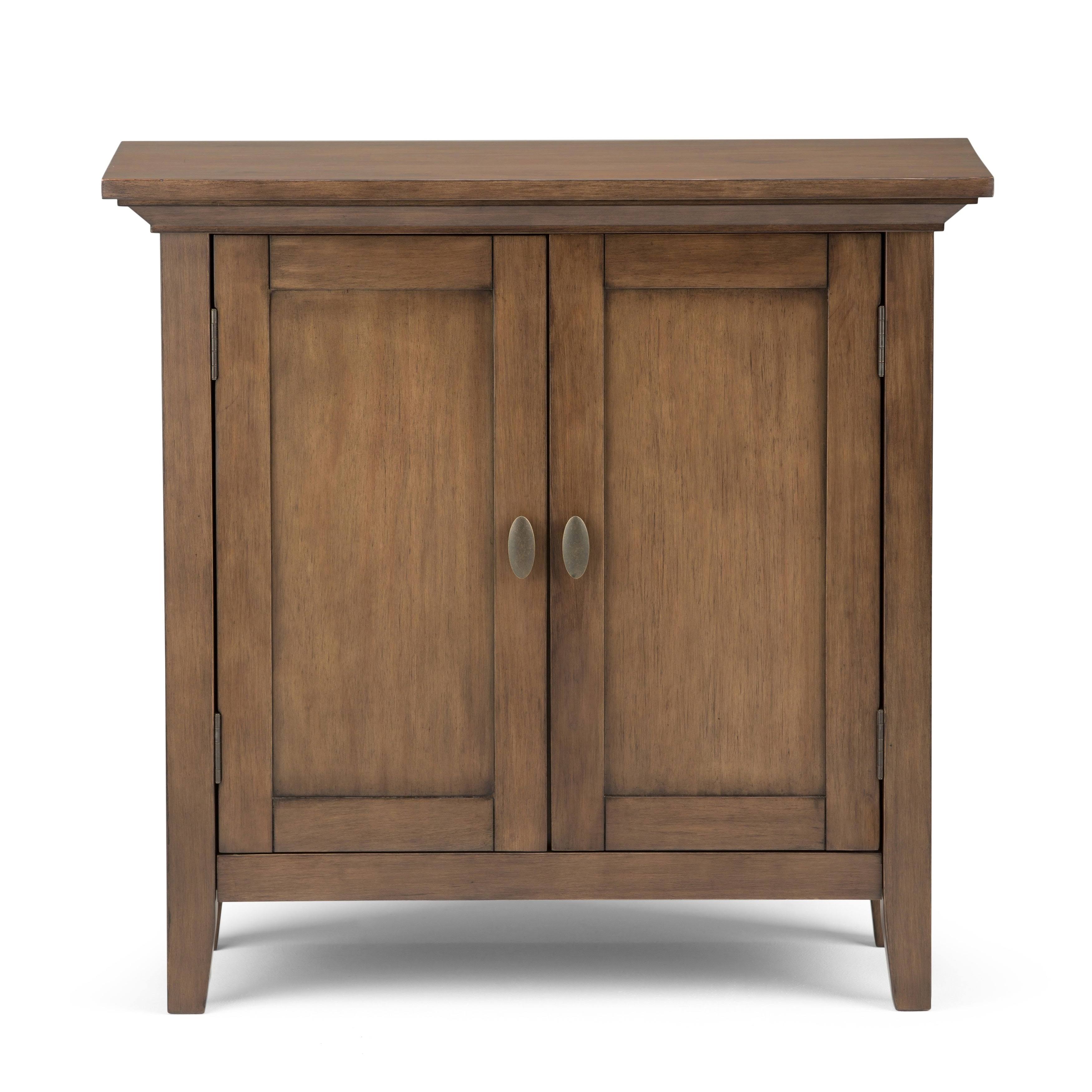 Solid Wood Low Storage Cabinet Light Golden Brown J774313
