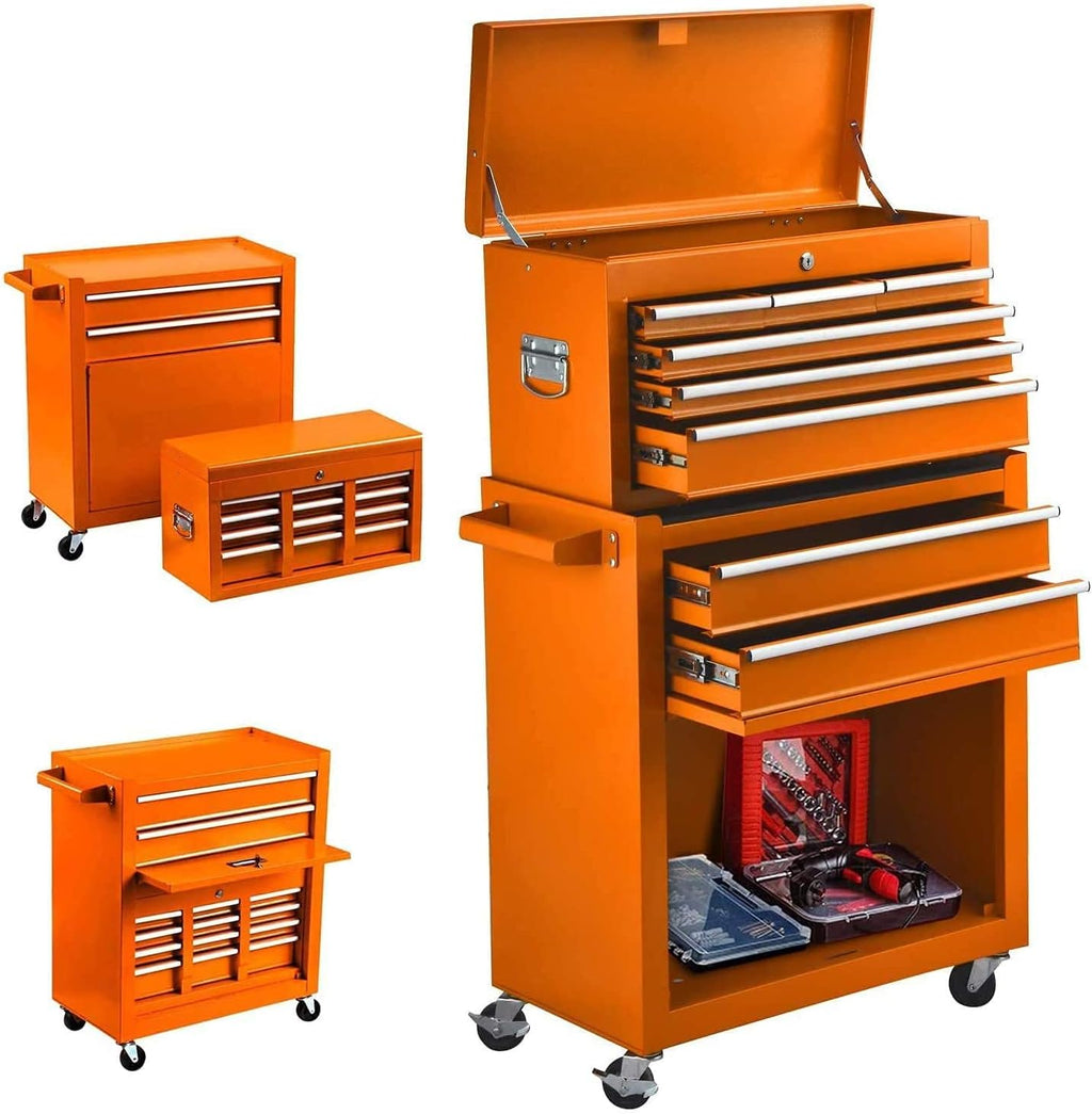 Blue 8-Drawer Rolling Tool Chest with Keyed Locking System W341658