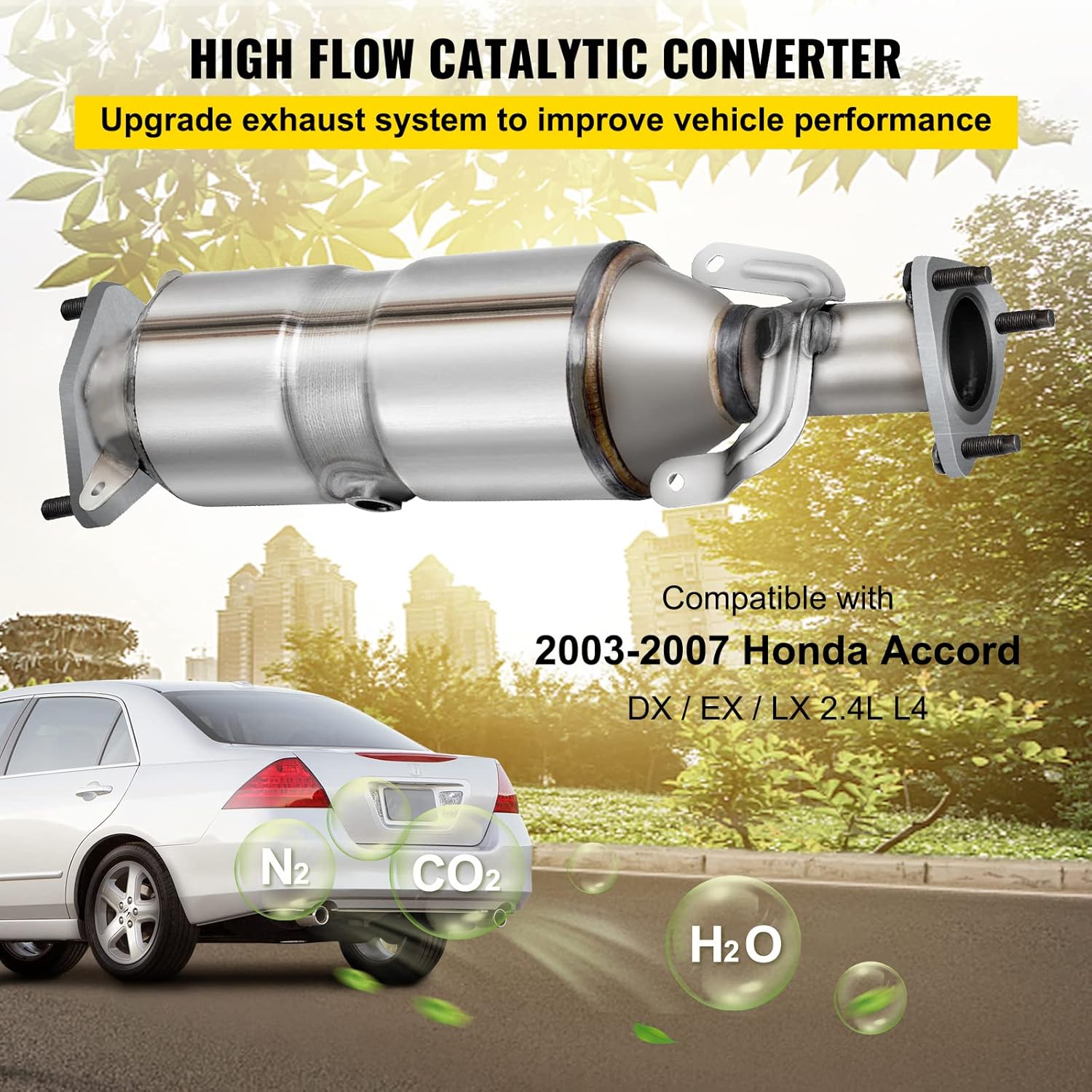 Stainless Steel Direct Fit Catalytic Converter with Gasket Y998183