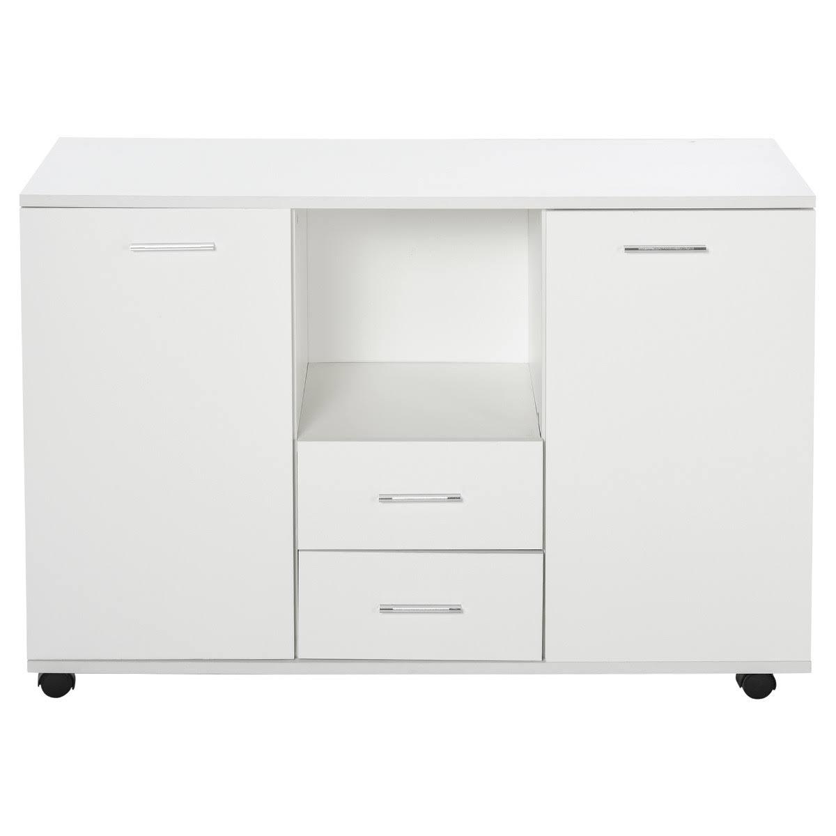 White 2 Drawer Office Filing Cabinet Printer Stand B9288