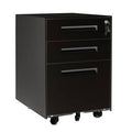 Black 3-Drawer Mobile Vertical Filing Cabinet T210534