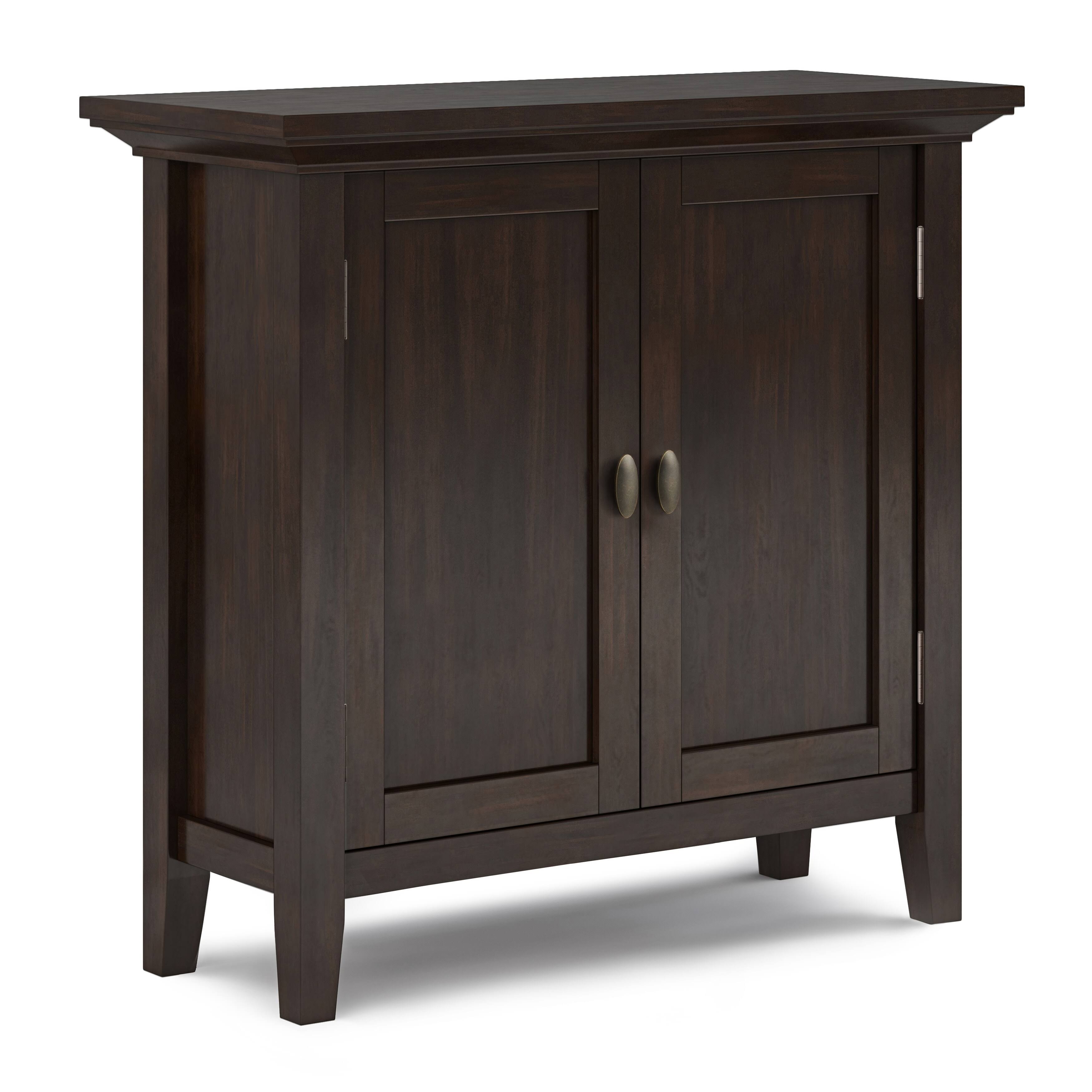 Solid Wood Low Storage Cabinet Light Golden Brown J774313