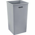 Gray 50 Gallon Square Plastic Garbage Can P489