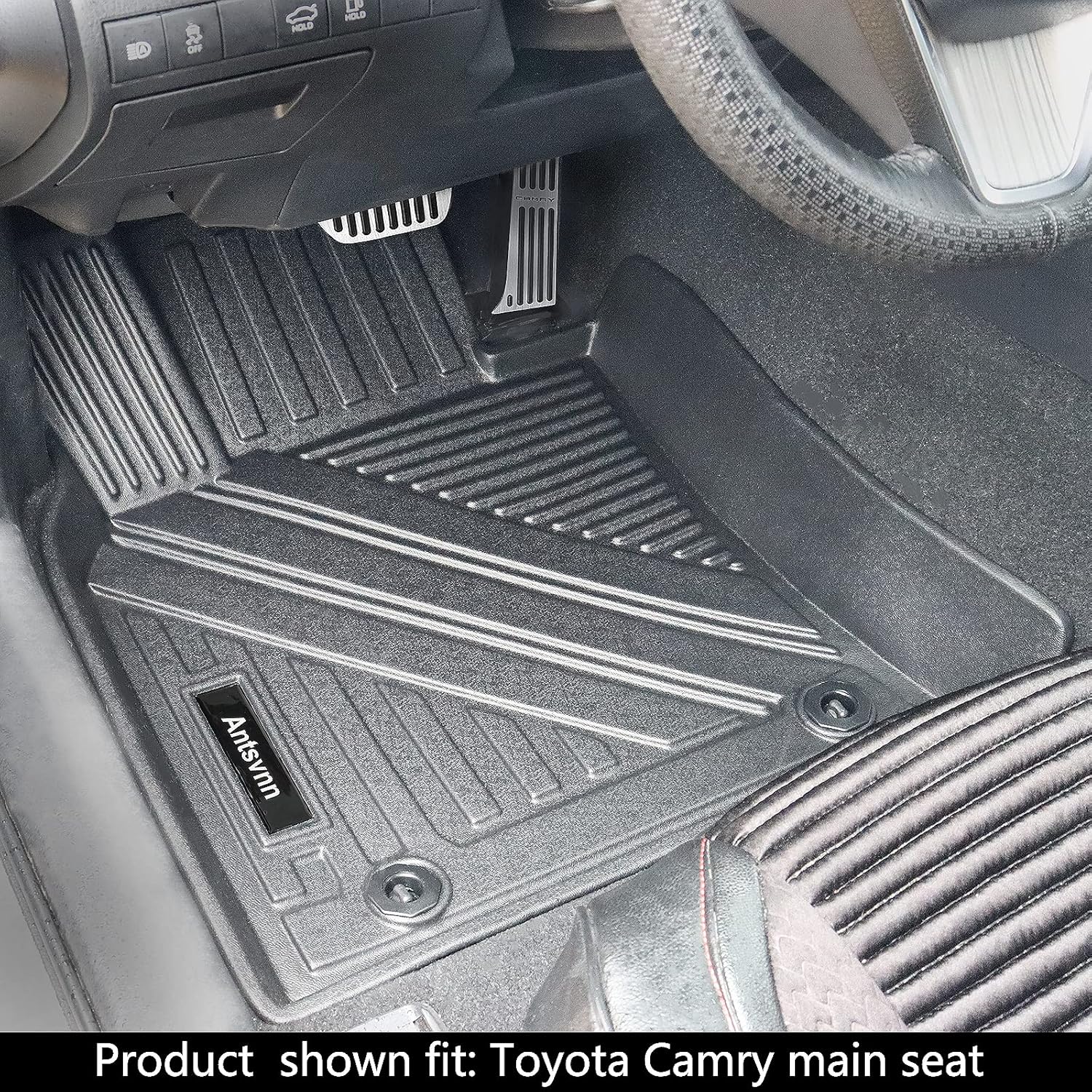 Black Rubber Floor Mats and Cargo Liner for Toyota Camry V494