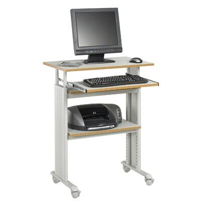 Adjustable Stand-Up Workstation AV Cart Gray R118