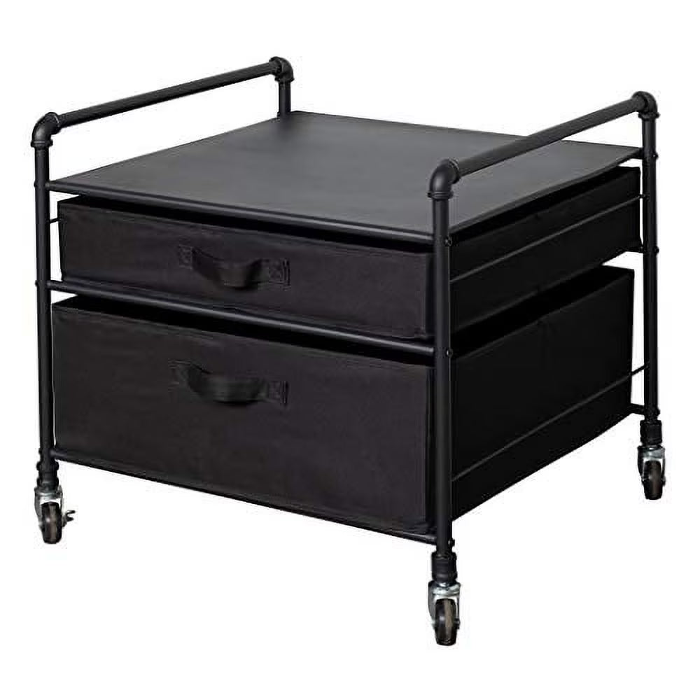 Black Pipe Frame Drawer Organization Stand Z1661
