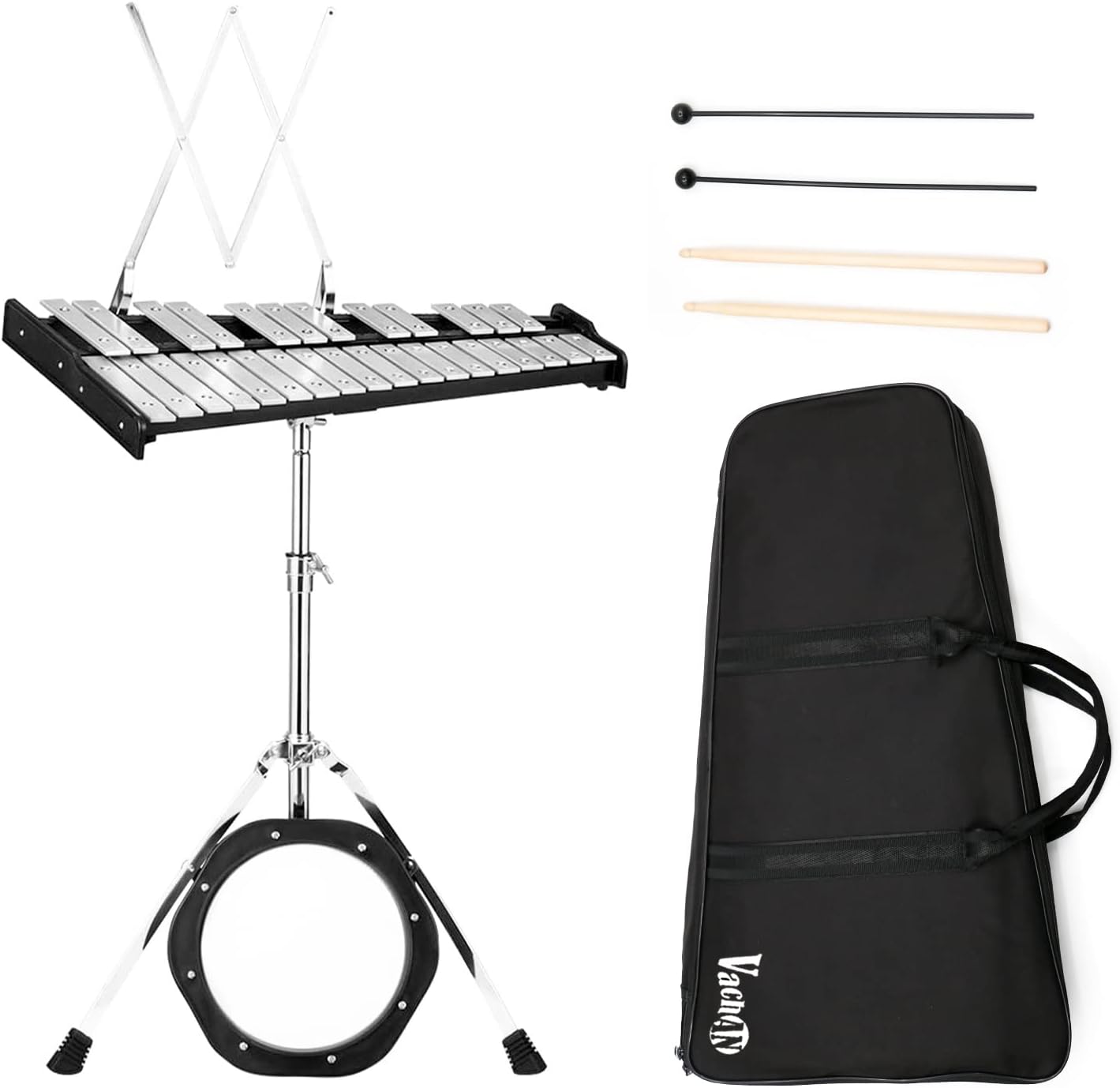 30 Notes Glockenspiel Kit Xylophone Bell with Carrying Bag Z491