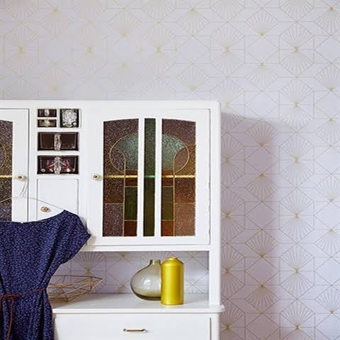 Lilac Geometric Wallpaper V6370