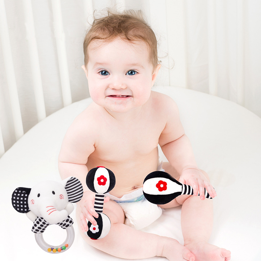 Soft Plush Baby Rattles 3PCS O28673