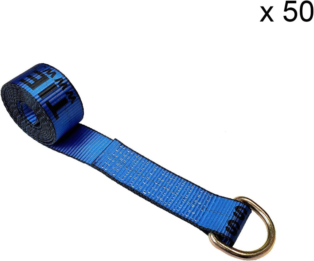 2” x 10’ D-Ring Lasso Strap (Blue, 6 - Pack) E908