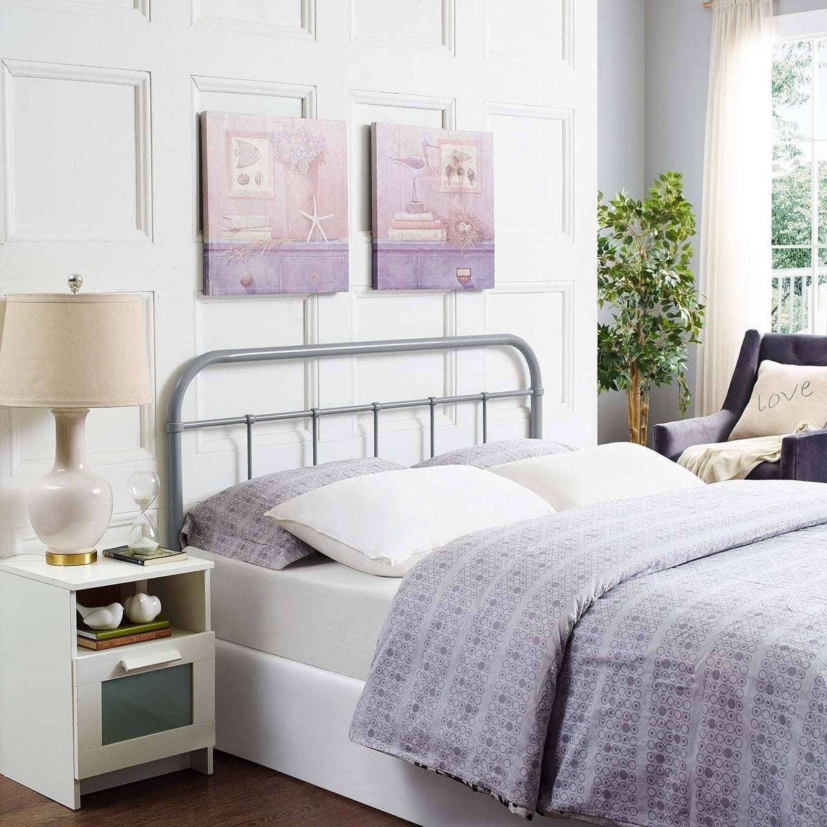 Brown Full Steel Headboard U230359