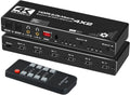 4K@60Hz 4x2 HDMI Matrix Switch with Optical and L/R Audio Output, HDCP2.2, HDR 10, Pack of 2 U6380