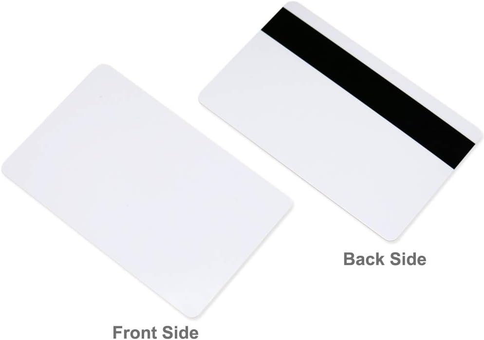 100 Pack White PVC Cards with Magnetic Stripe R255486