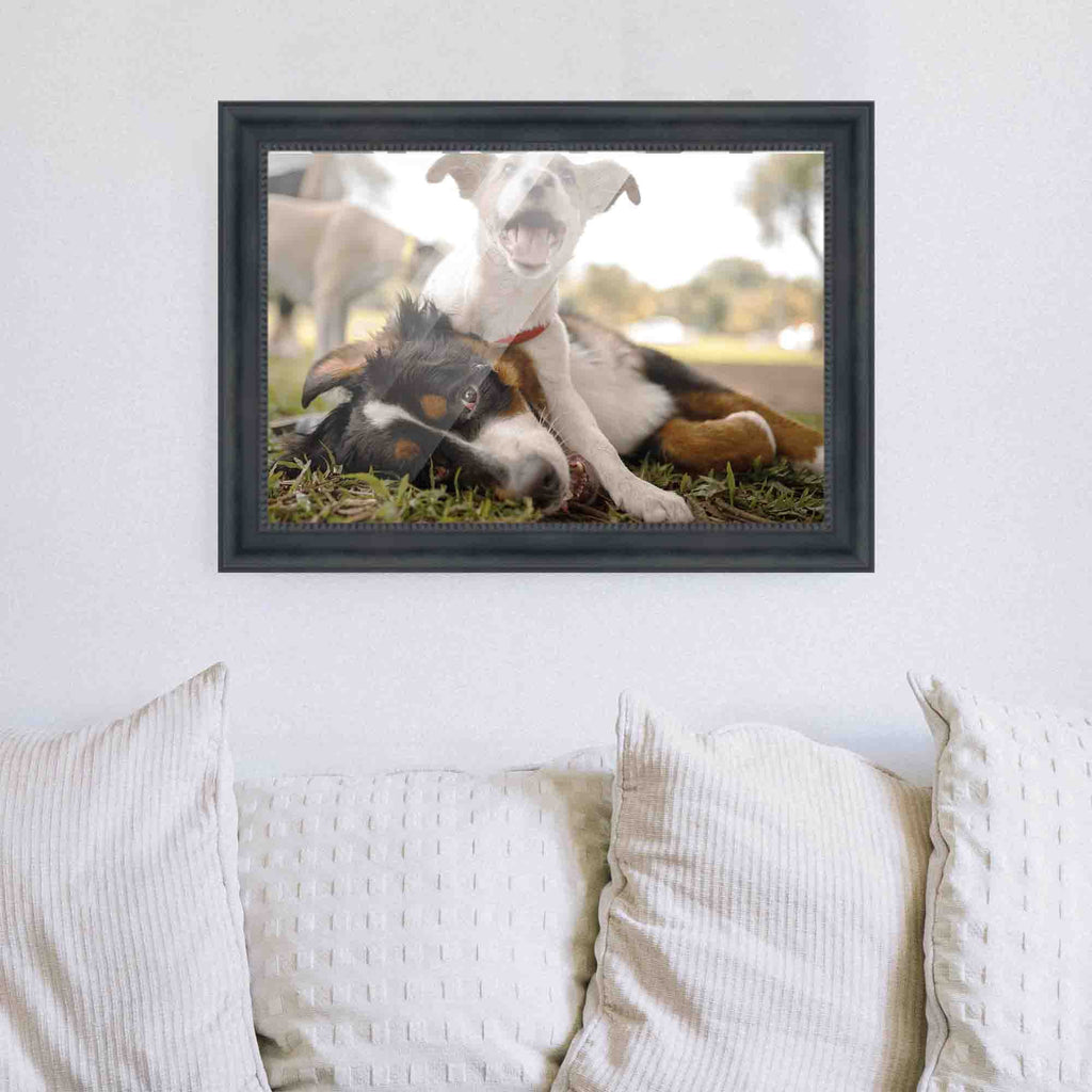 6x9 Black Real Wood Picture Frame J377538