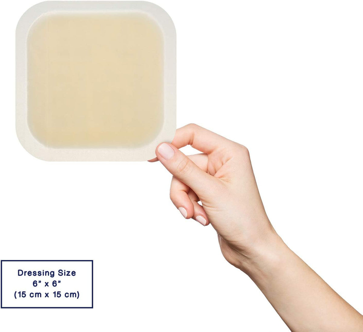 Bordered Hydrocolloid Adhesive Dressing, 6"X 6" Box of 5 C67365