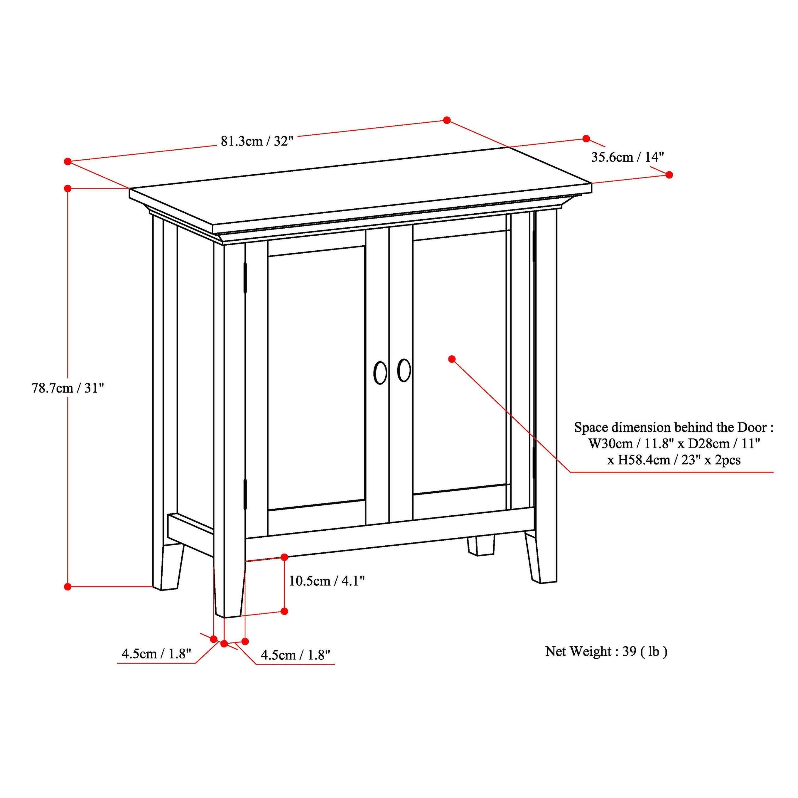 Solid Wood Low Storage Cabinet Light Golden Brown J774313