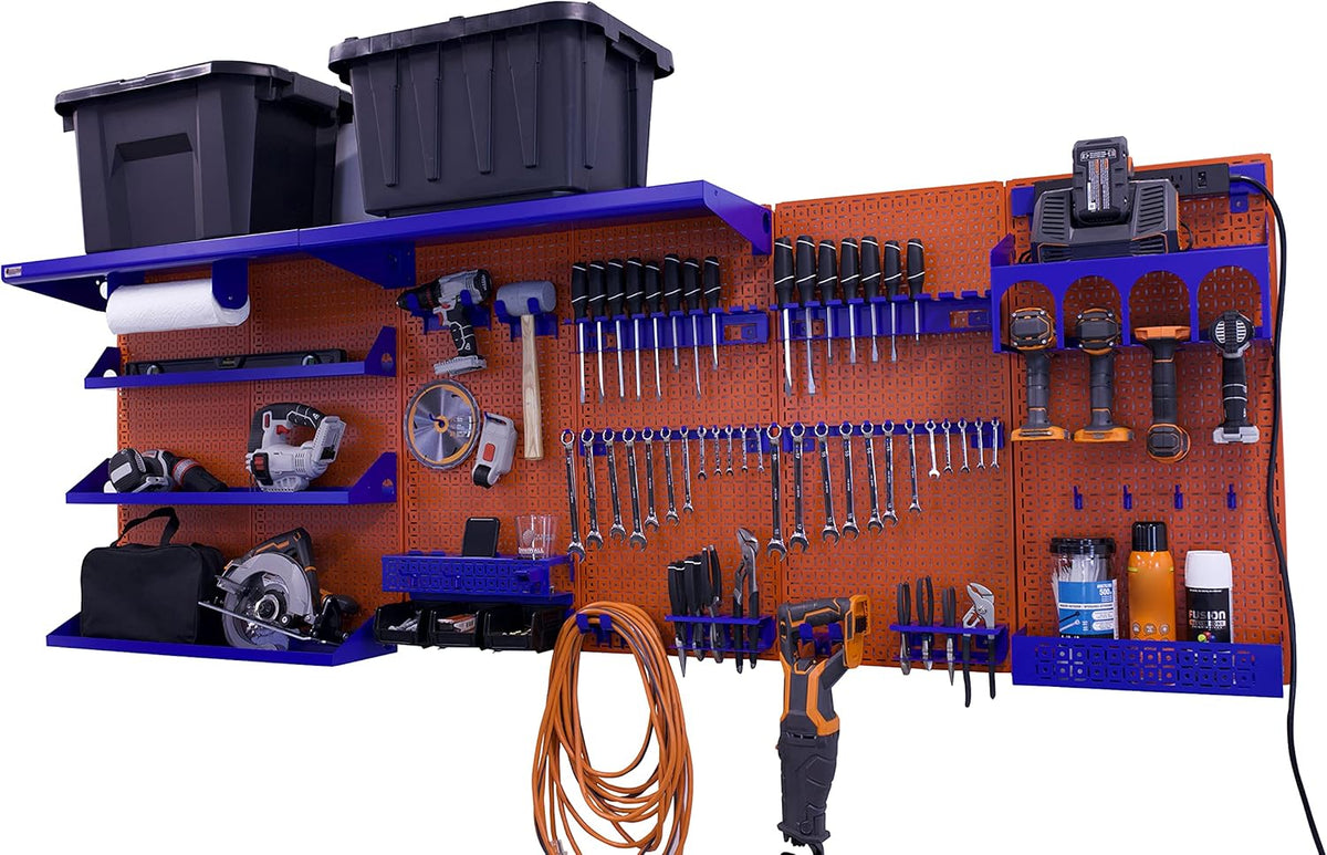 96" x 32" Metal Pegboard Wall Storage System W756387