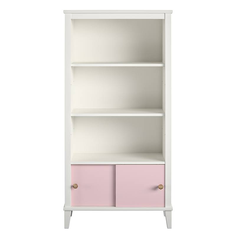 White Bookcase with Pink Doors F790244