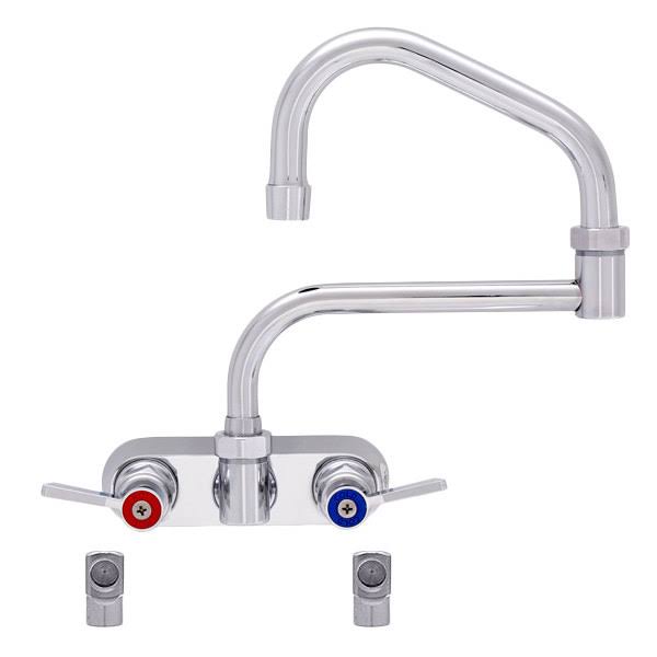 Stainless Steel Kitchen Faucet with Double Jointed Swing Spout I83546