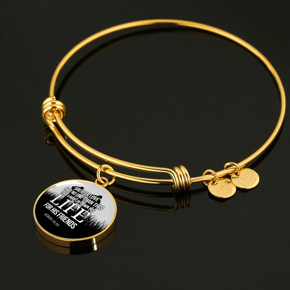 Stainless Steel or 18k Gold Circle Bangle Bracelet Y188862