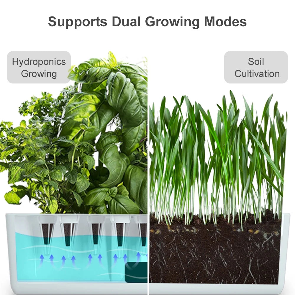 9 Pods Hydroponics Growing System Indoor Garden Kit with LED Grow Lights G834