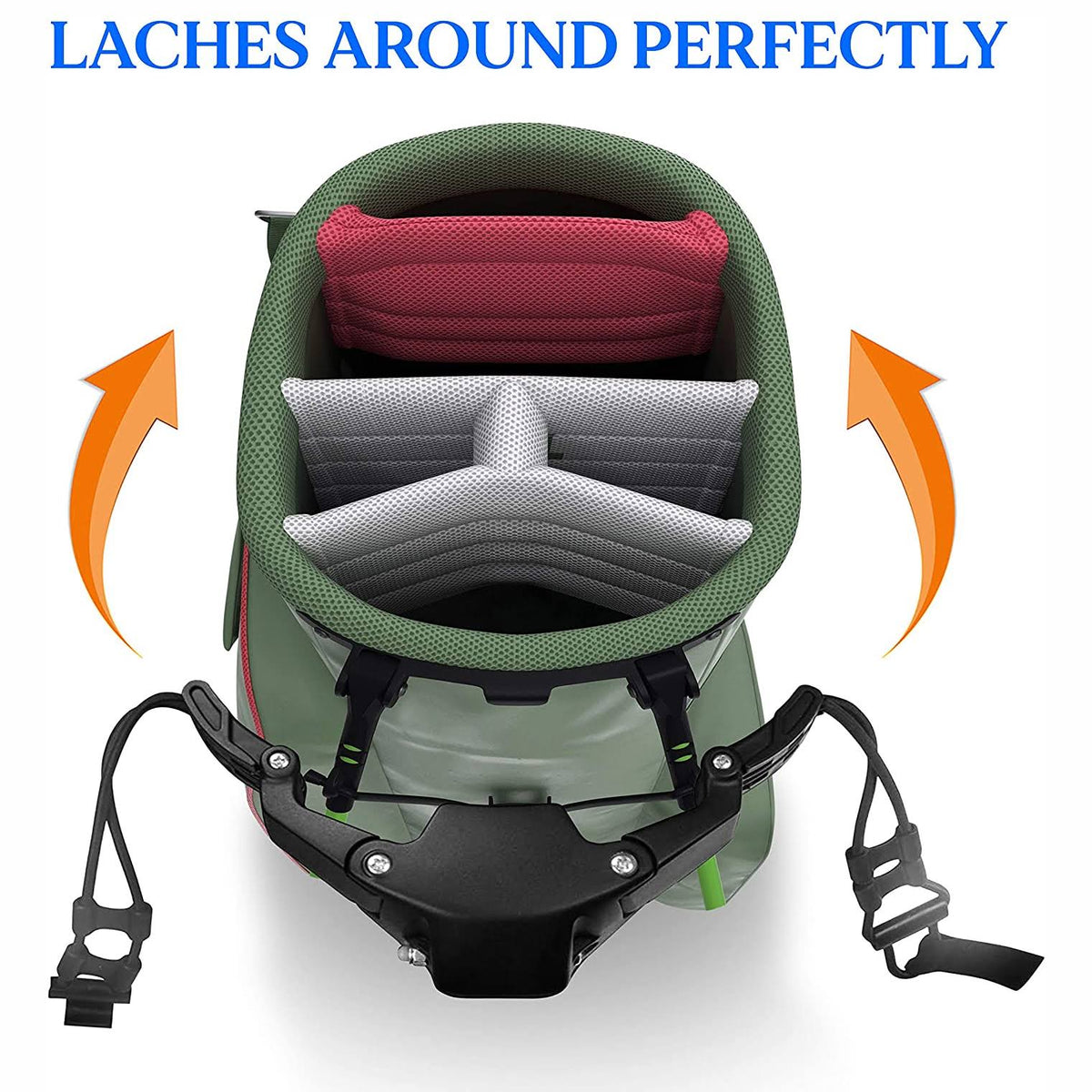 3 Wheel Folding Golf Bag Push Cart with Cup Holder X436665